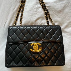 CHANEL Vintage Jumbo XL Single Flap Bag